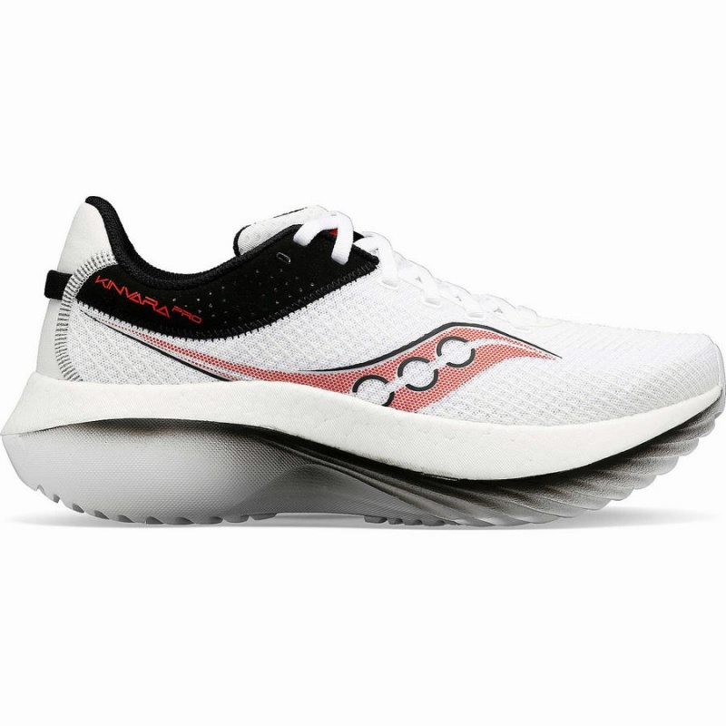 Men\'s Saucony Kinvara Pro Running Shoes White / Red | Australia S90253-L18