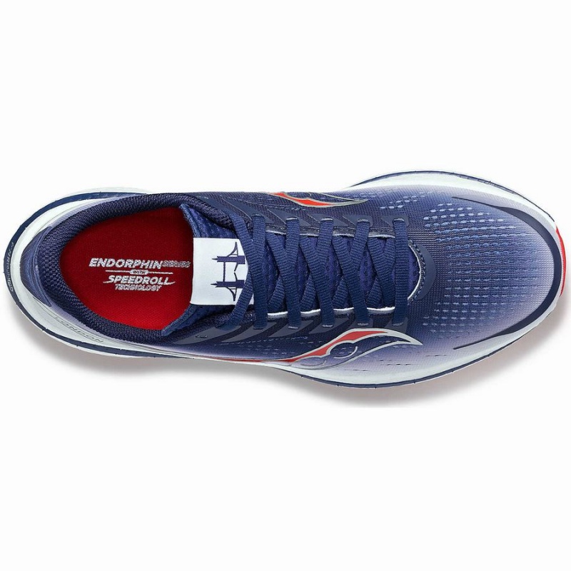 Men's Saucony London Endorphin Speed 3 Running Shoes Navy / White | Australia S09847-H64