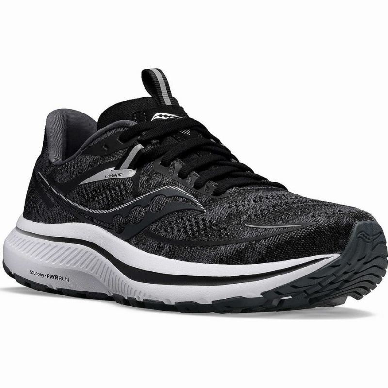 Men's Saucony Omni 21 Running Shoes Black / White | Australia S20783-Q57