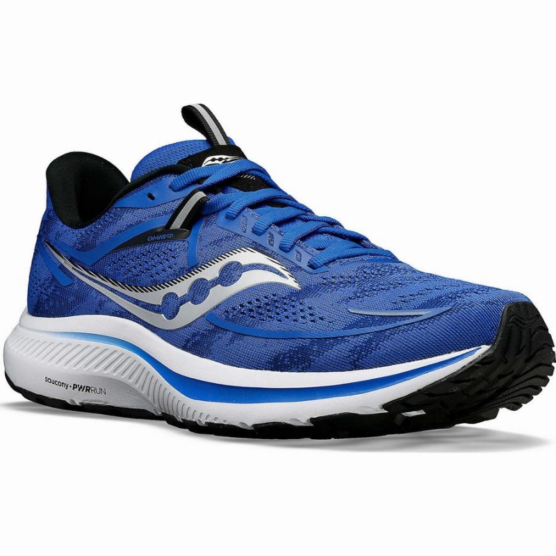 Men's Saucony Omni 21 Running Shoes Blue / Black | Australia S12095-E70