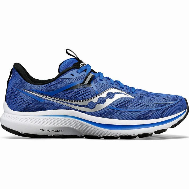 Men\'s Saucony Omni 21 Running Shoes Blue / Black | Australia S12095-E70