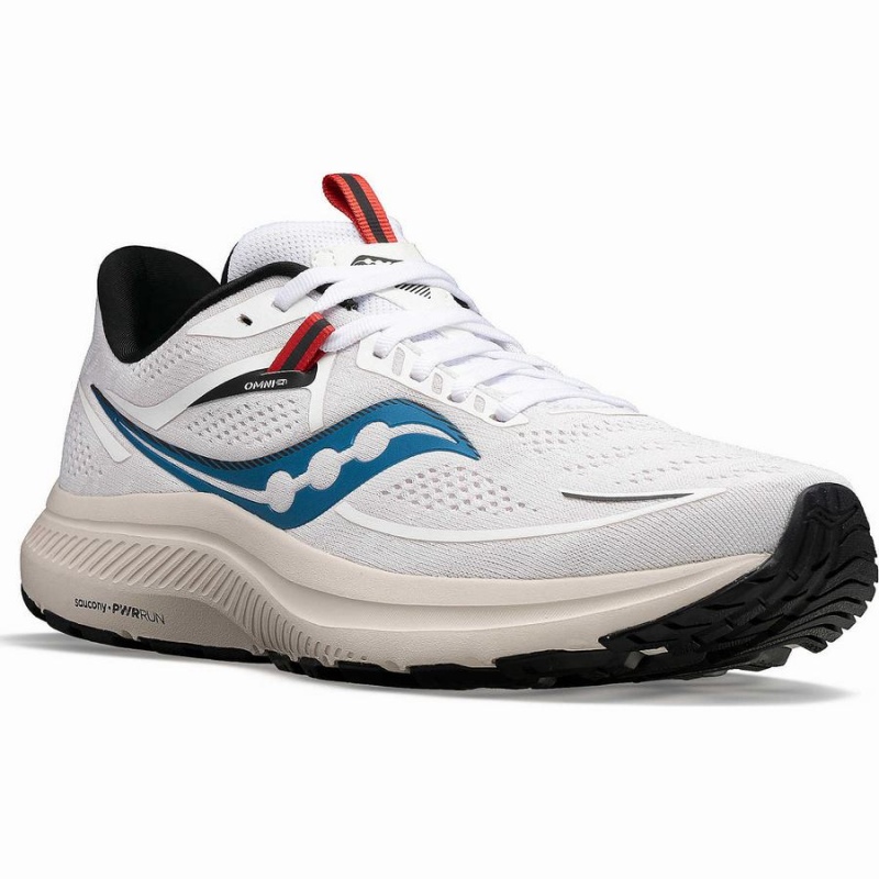 Men's Saucony Omni 21 Running Shoes White / Brown | Australia S82135-J39