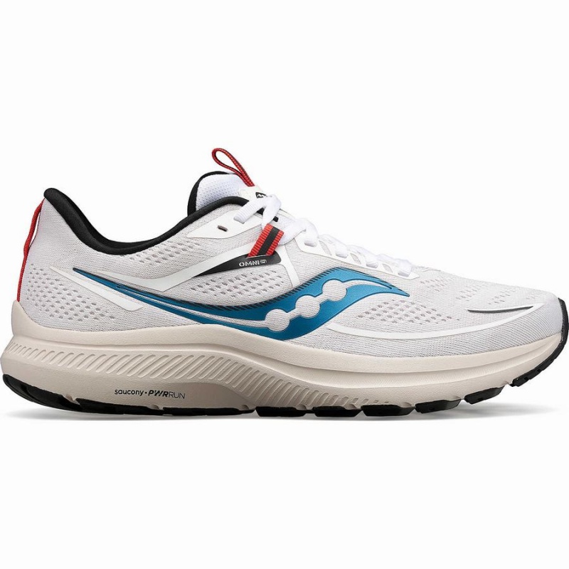 Men\'s Saucony Omni 21 Running Shoes White / Brown | Australia S82135-J39