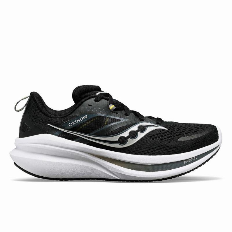 Men\'s Saucony Omni 22 Running Shoes Black / White | Australia S49632-M07