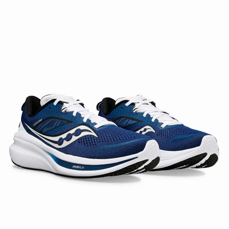 Men's Saucony Omni 22 Running Shoes Bule / White | Australia S09215-A63