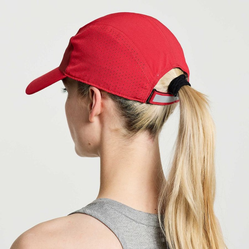 Men's Saucony Outpace Hats Red | Australia S19834-U91