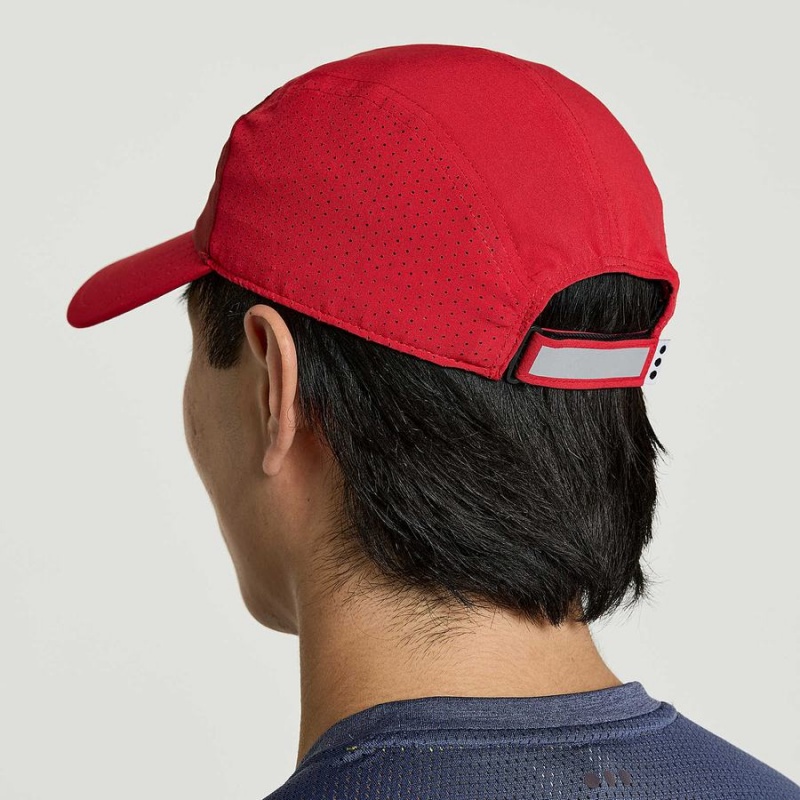 Men's Saucony Outpace Hats Red | Australia S19834-U91