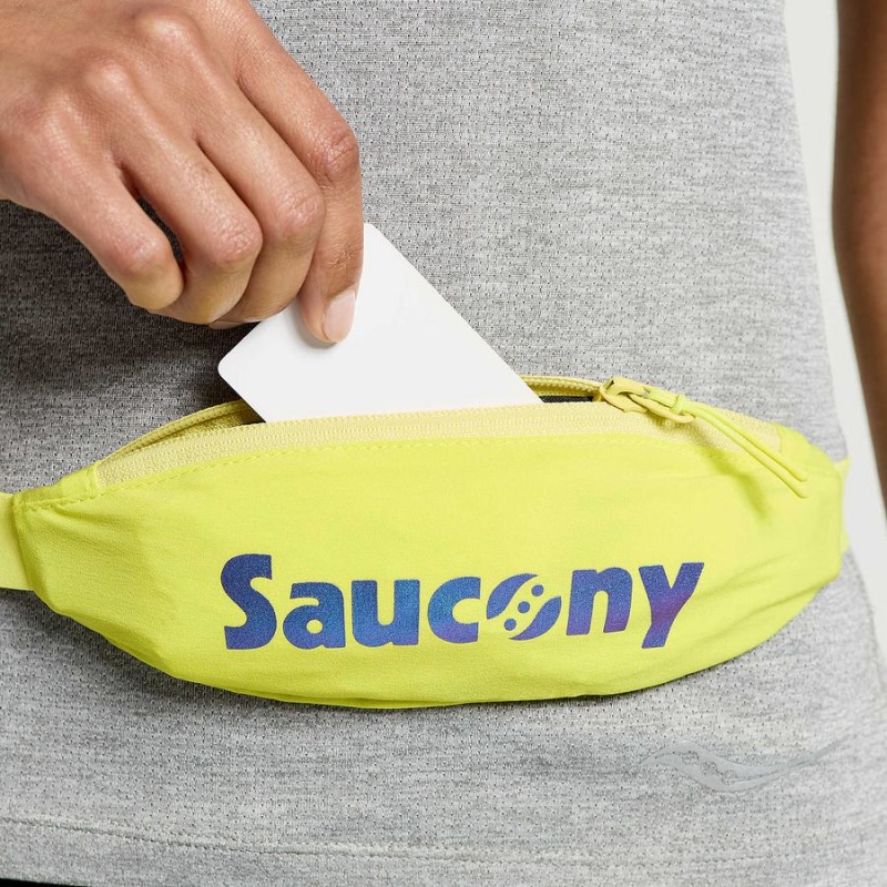 Men's Saucony Outpace Run Belt Belt Bags Yellow | Australia S24659-A58