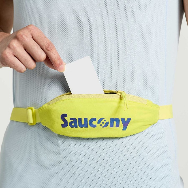 Men's Saucony Outpace Run Belt Belt Bags Yellow | Australia S24659-A58