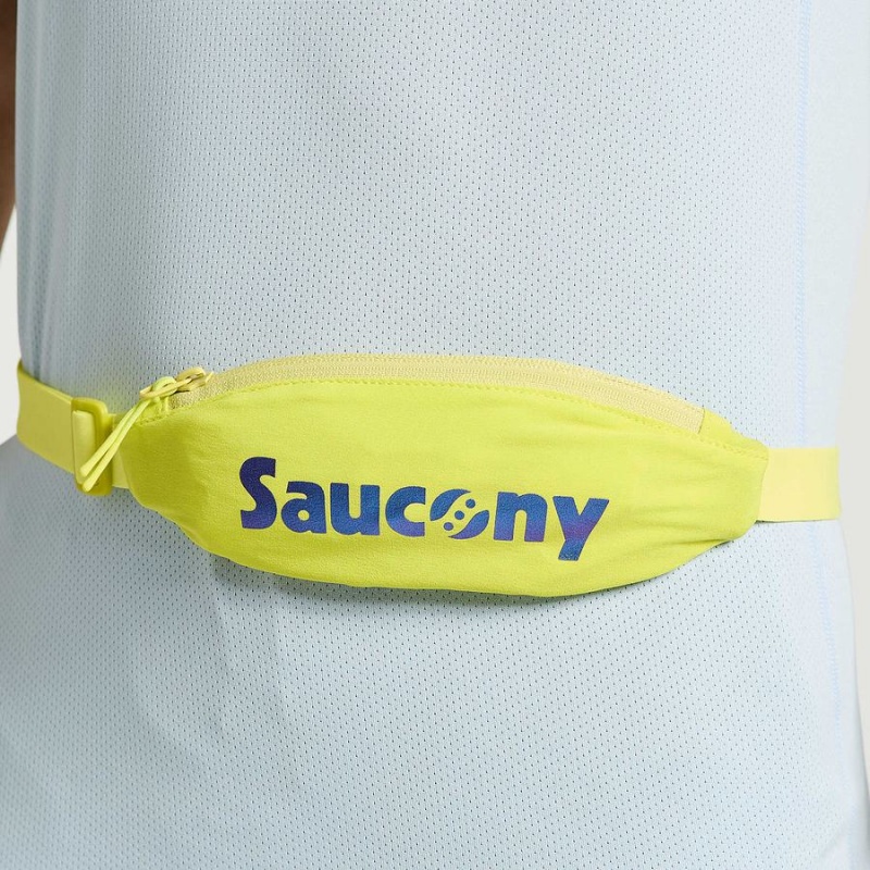 Men\'s Saucony Outpace Run Belt Belt Bags Yellow | Australia S24659-A58