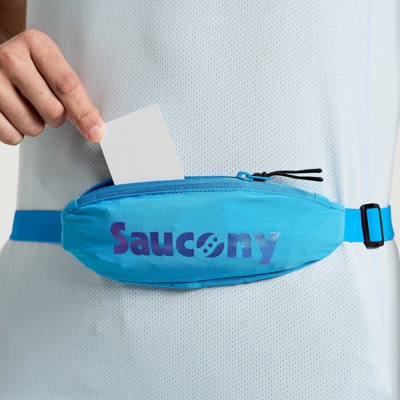 Men's Saucony Outpace Run Belt Belt Bags AZURE | Australia S56890-S94