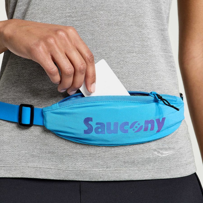 Men's Saucony Outpace Run Belt Belt Bags AZURE | Australia S56890-S94