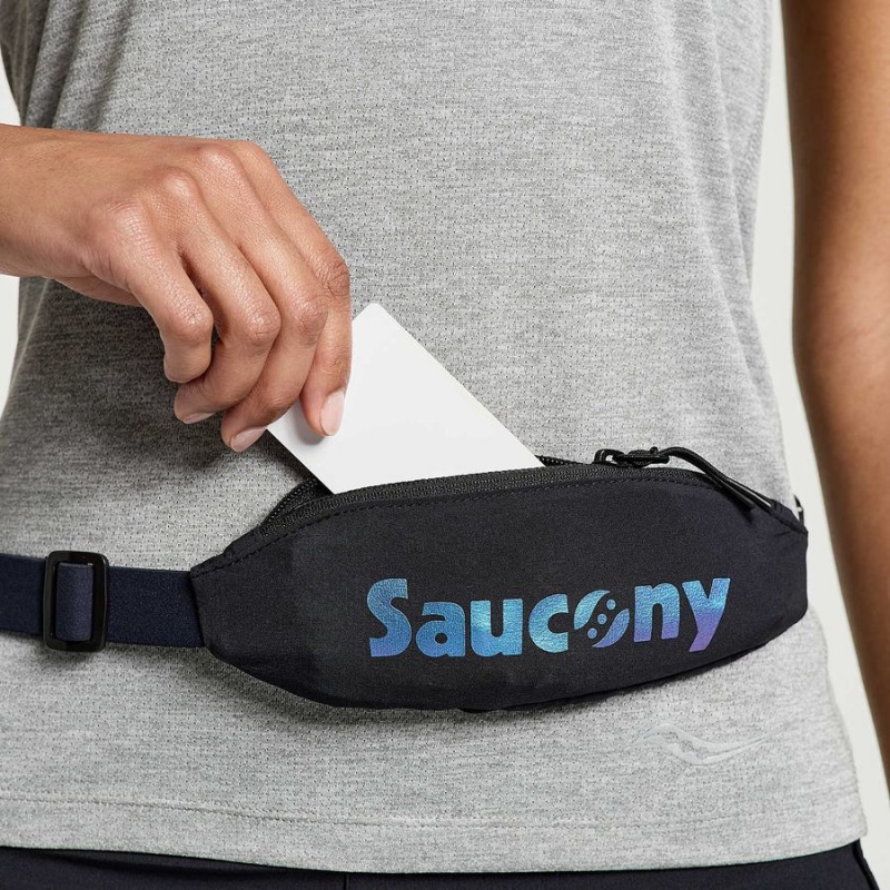 Men's Saucony Outpace Run Belt Belt Bags Black | Australia S17294-D65