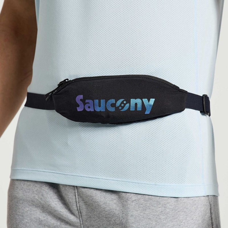 Men's Saucony Outpace Run Belt Belt Bags Black | Australia S17294-D65