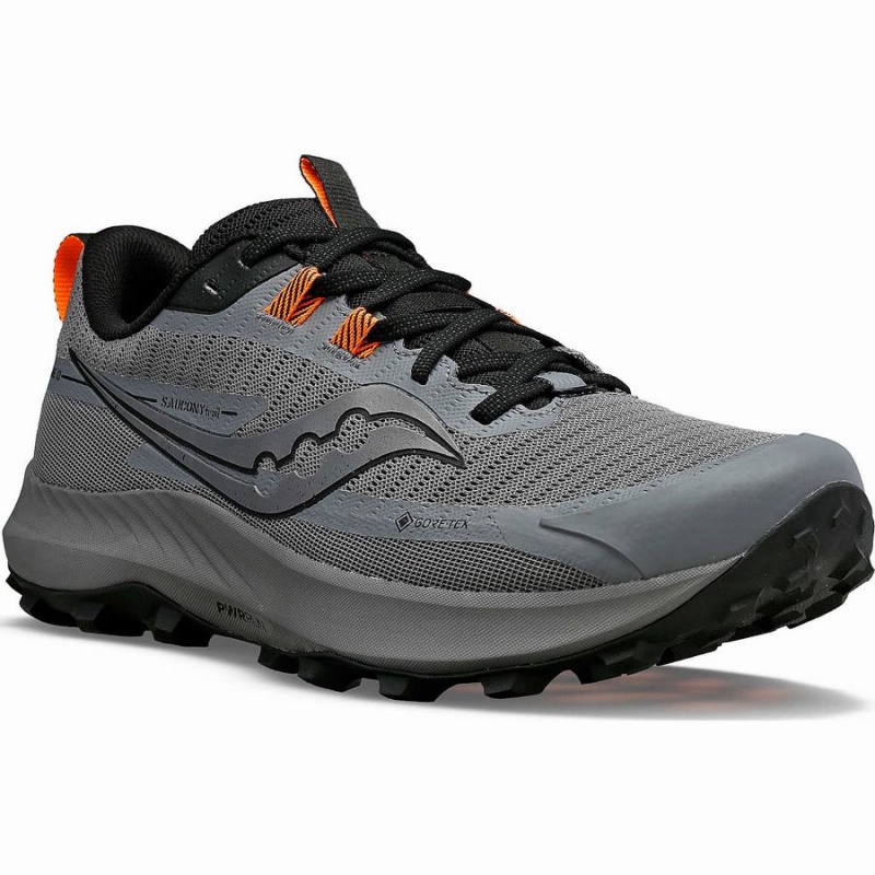 Men's Saucony Peregrine 13 GTX Running Shoes Grey / Black | Australia S41720-V90