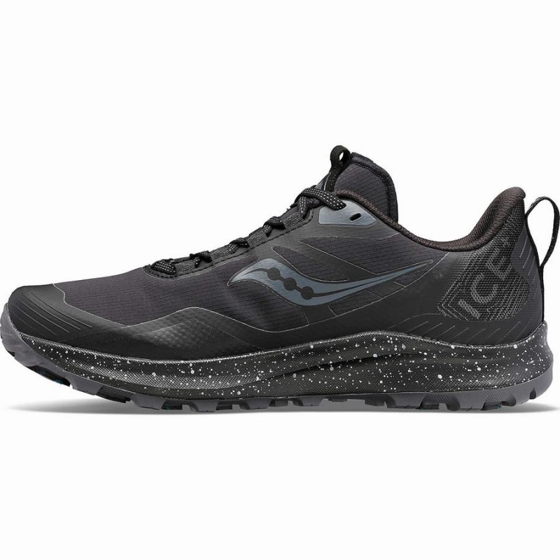 Men's Saucony Peregrine ICE+ 3 Trail Running Shoes Black / Grey | Australia S62097-G32