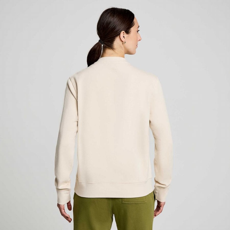 Men's Saucony Recovery Crew Sweatshirt Beige | Australia S69153-U24