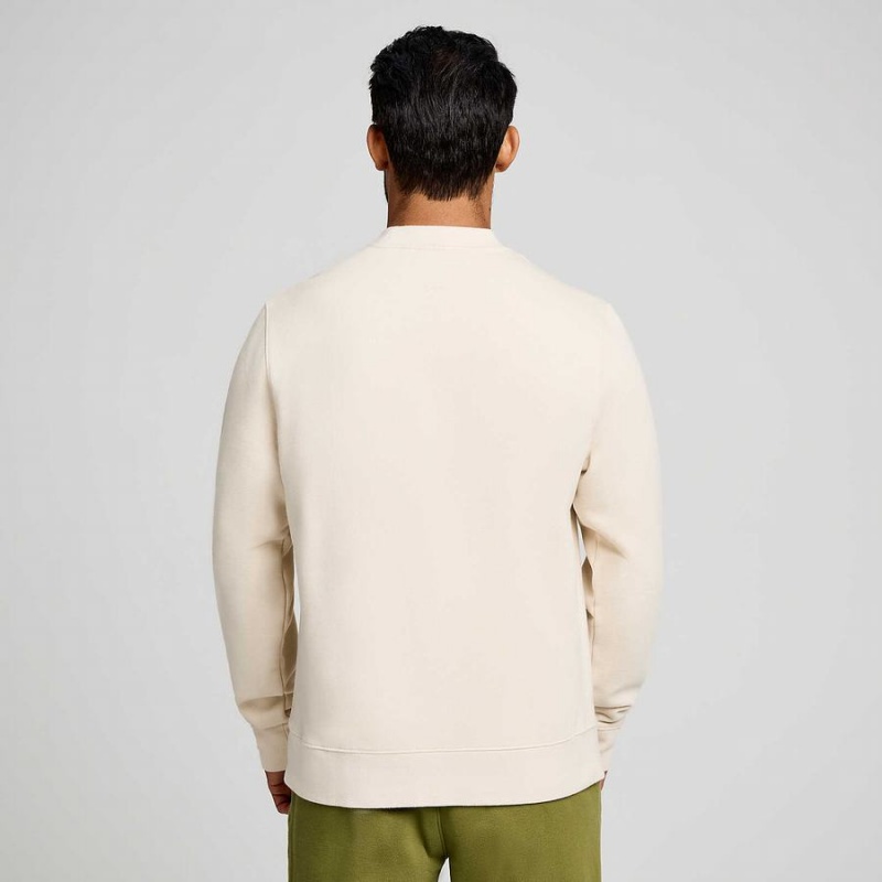 Men's Saucony Recovery Crew Sweatshirt Beige | Australia S69153-U24