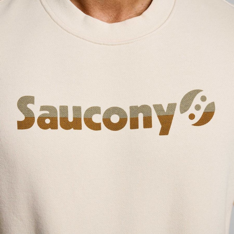 Men's Saucony Recovery Crew Sweatshirt Beige | Australia S69153-U24