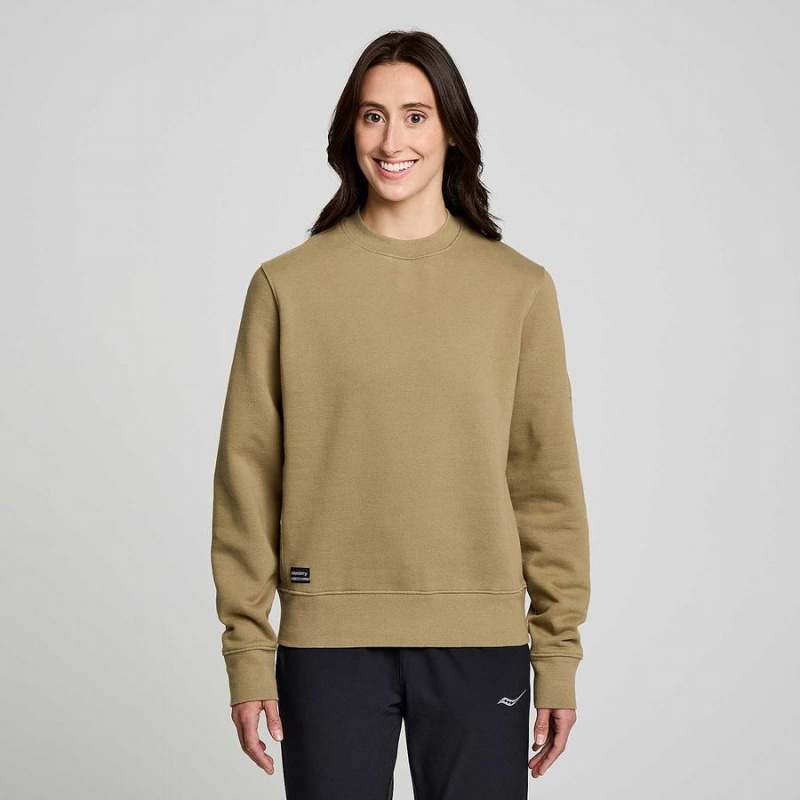 Men's Saucony Recovery Crew Sweatshirt Coffee | Australia S06249-Y05