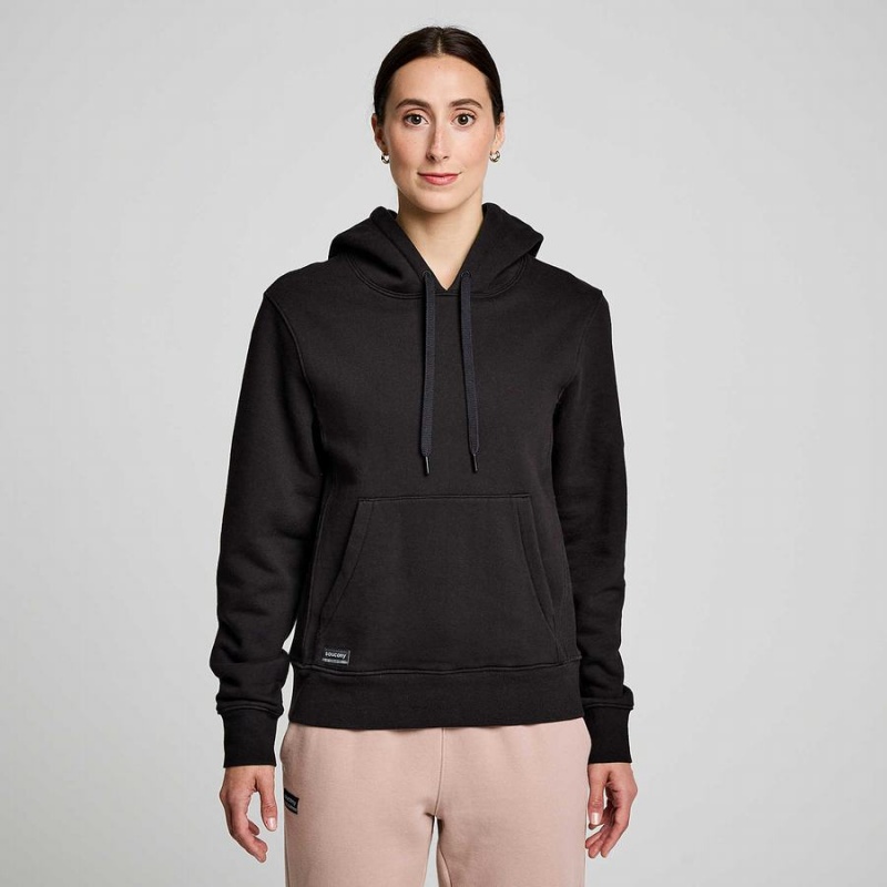 Men's Saucony Recovery Hoody Hoodie Black | Australia S30754-F35