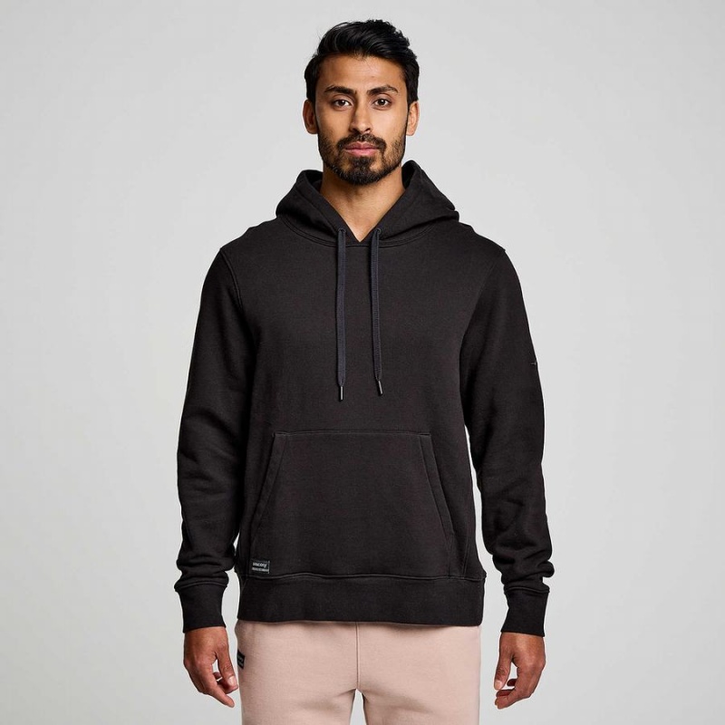 Men's Saucony Recovery Hoody Hoodie Black | Australia S30754-F35