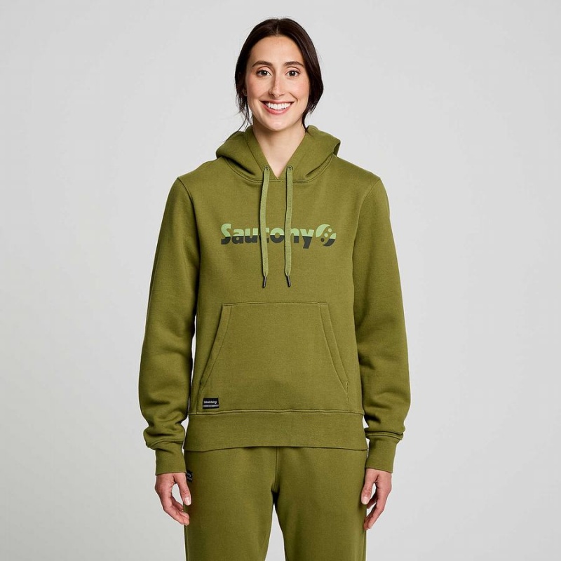 Men's Saucony Recovery Hoody Hoodie Khaki | Australia S14853-D13