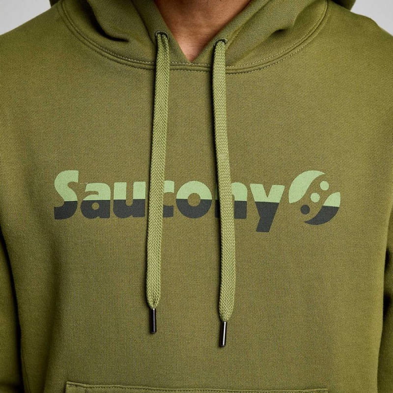 Men's Saucony Recovery Hoody Hoodie Khaki | Australia S14853-D13