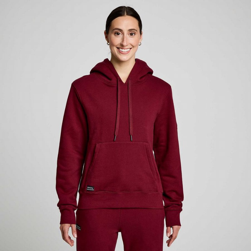 Men's Saucony Recovery Hoody Hoodie Red | Australia S97851-G40