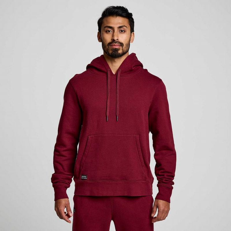 Men's Saucony Recovery Hoody Hoodie Red | Australia S97851-G40