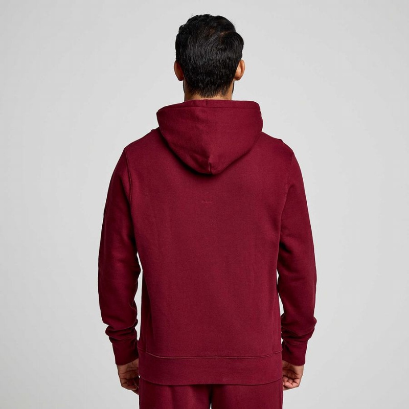 Men's Saucony Recovery Hoody Hoodie Red | Australia S97851-G40