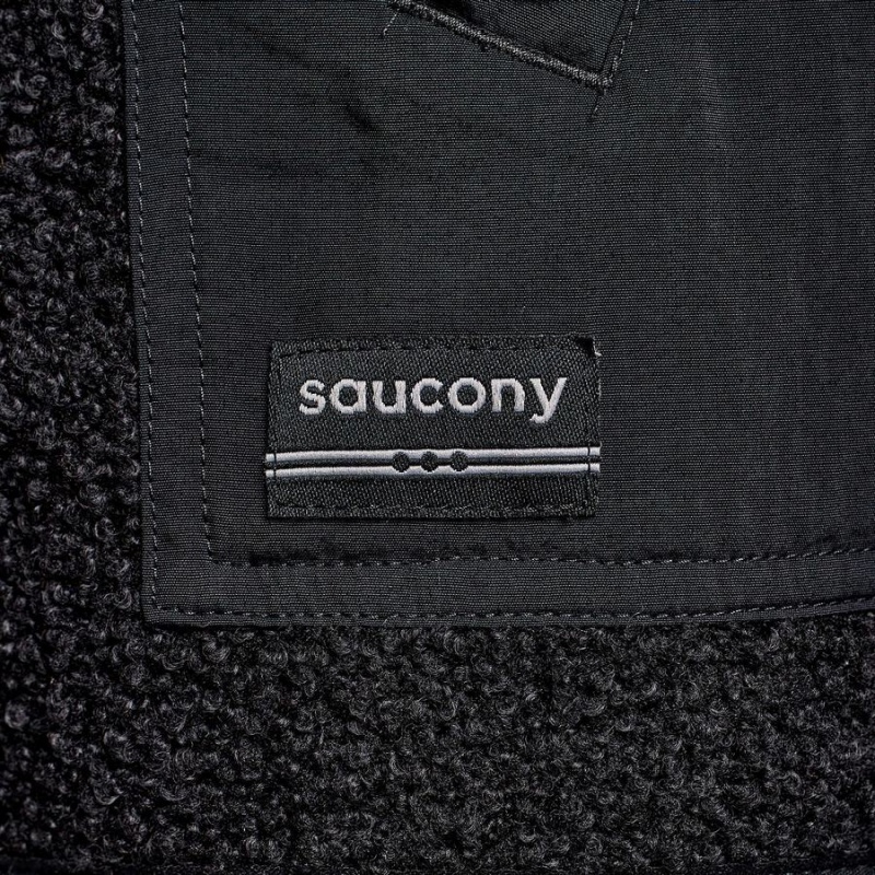 Men's Saucony Recovery Sherpa Pullover Black | Australia S95207-U64