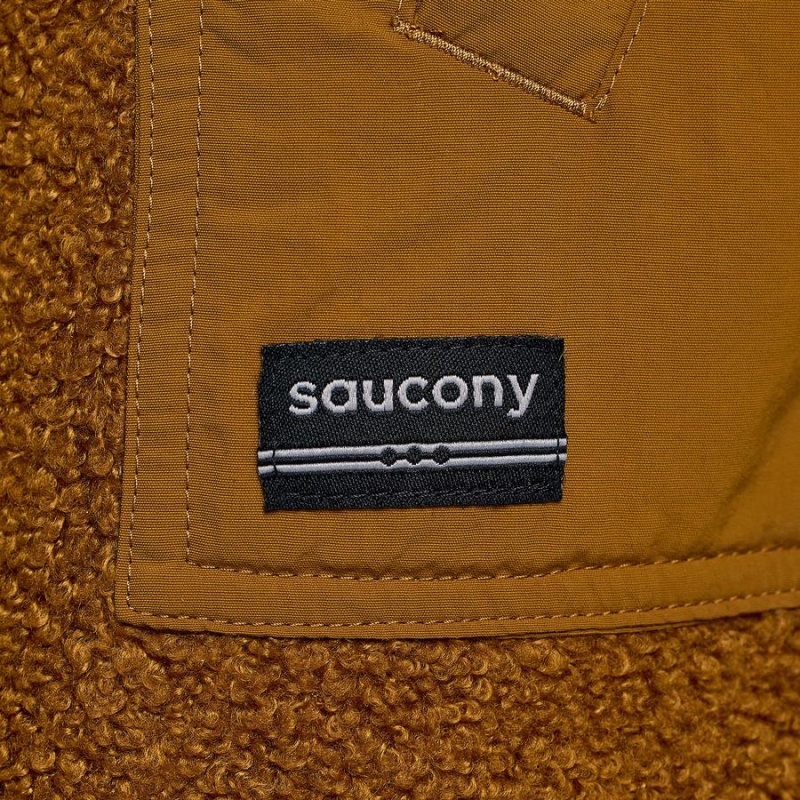 Men's Saucony Recovery Sherpa Pullover Brown | Australia S34802-Z91