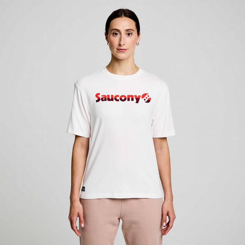 Men's Saucony Recovery Short Sleeve T Shirts White | Australia S28170-A79