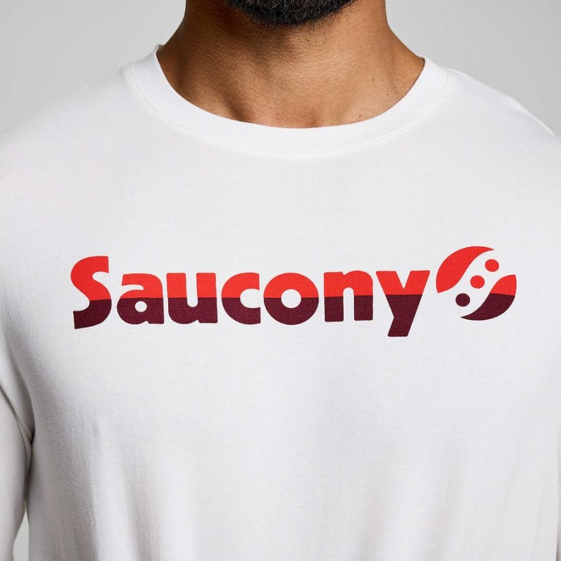 Men's Saucony Recovery Short Sleeve T Shirts White | Australia S28170-A79