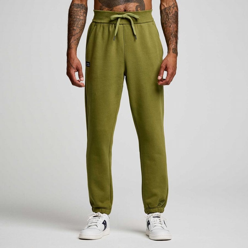 Men's Saucony Recovery Sweatpants Khaki | Australia S14605-M72