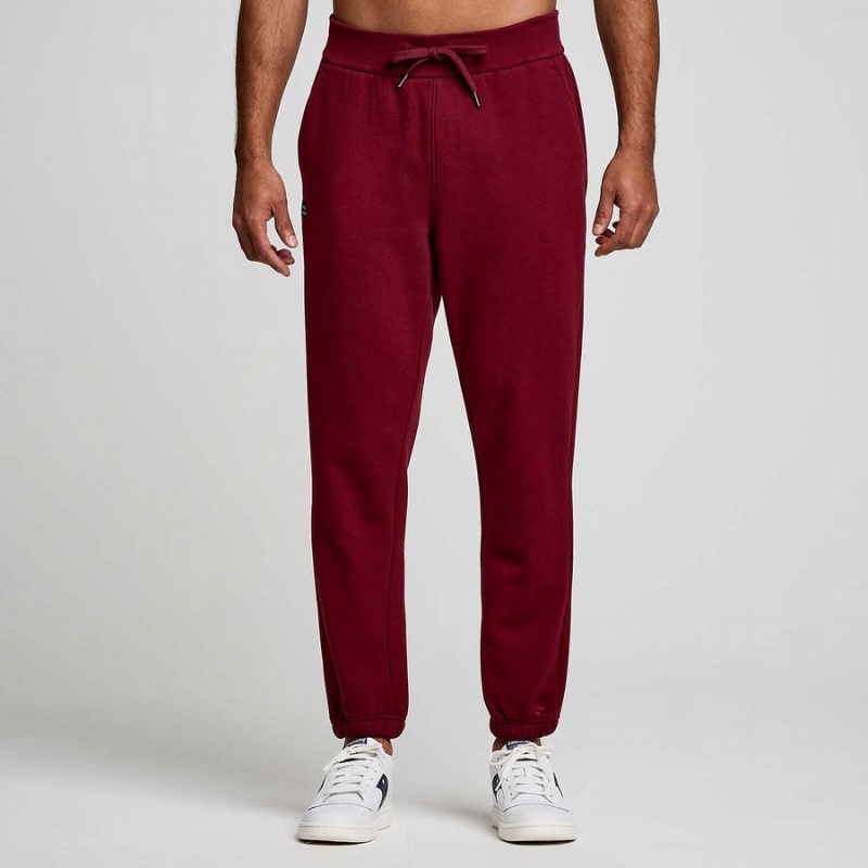 Men's Saucony Recovery Sweatpants Red | Australia S10842-B80