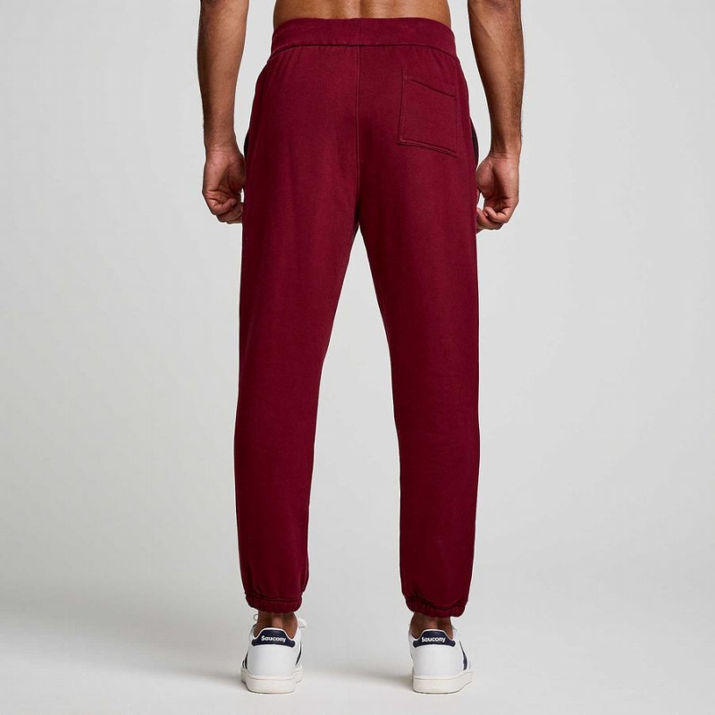 Men's Saucony Recovery Sweatpants Red | Australia S10842-B80