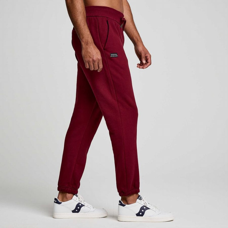 Men's Saucony Recovery Sweatpants Red | Australia S10842-B80