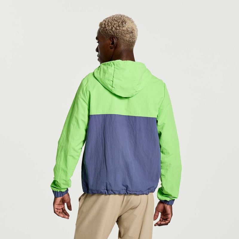 Men's Saucony Rested Anorak Tops Green | Australia S96158-G10