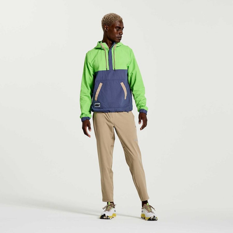 Men's Saucony Rested Anorak Tops Green | Australia S96158-G10