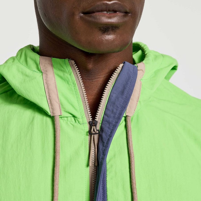 Men's Saucony Rested Anorak Tops Green | Australia S96158-G10