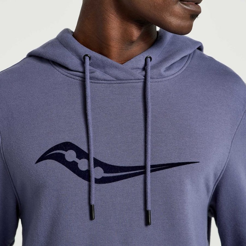 Men's Saucony Rested Hoodie Blue | Australia S92307-Q70