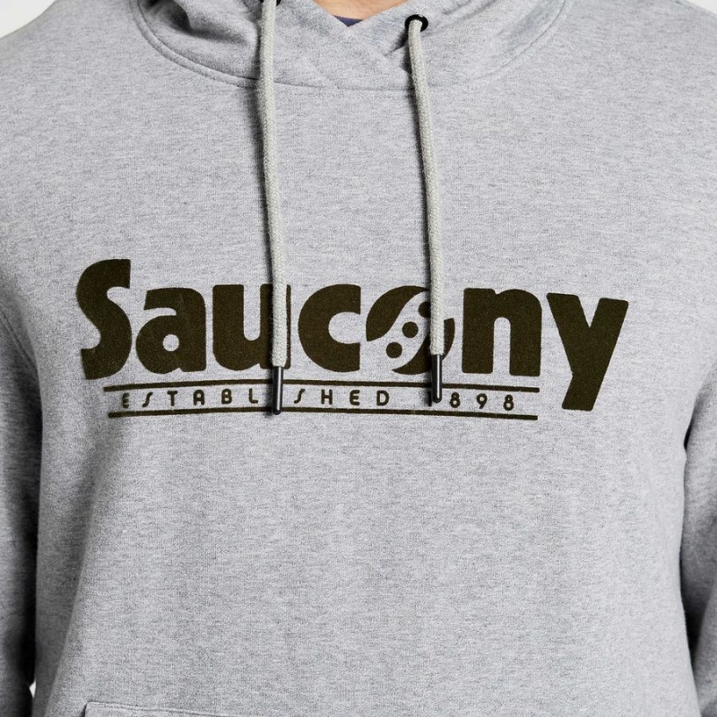 Men's Saucony Rested Hoodie Light Grey | Australia S60194-K23