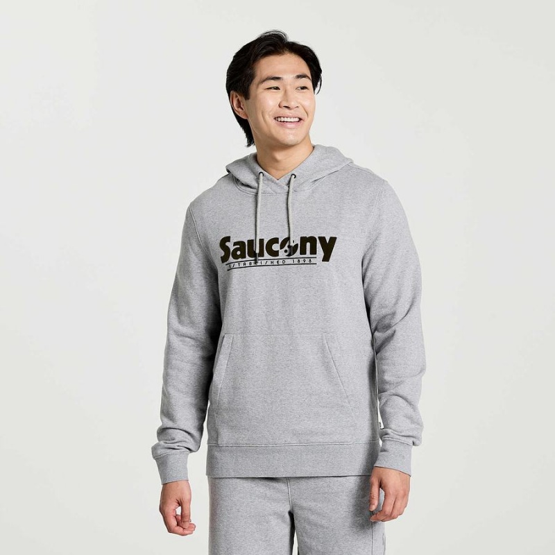 Men\'s Saucony Rested Hoodie Light Grey | Australia S60194-K23