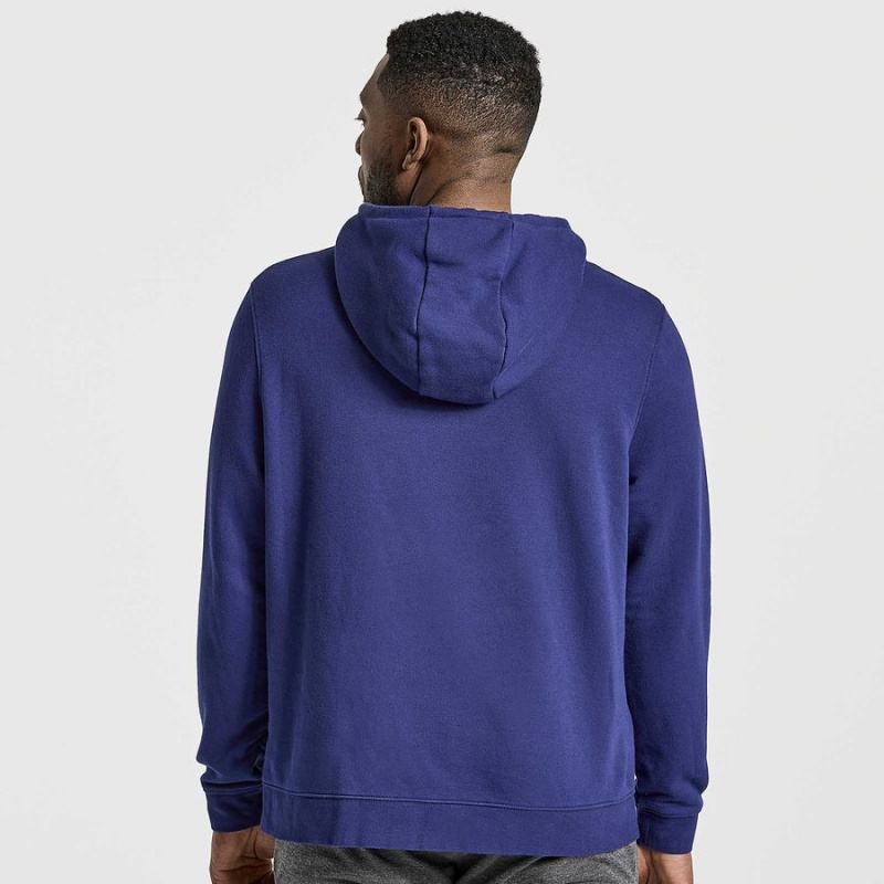 Men's Saucony Rested Hoodie Navy | Australia S51083-E13