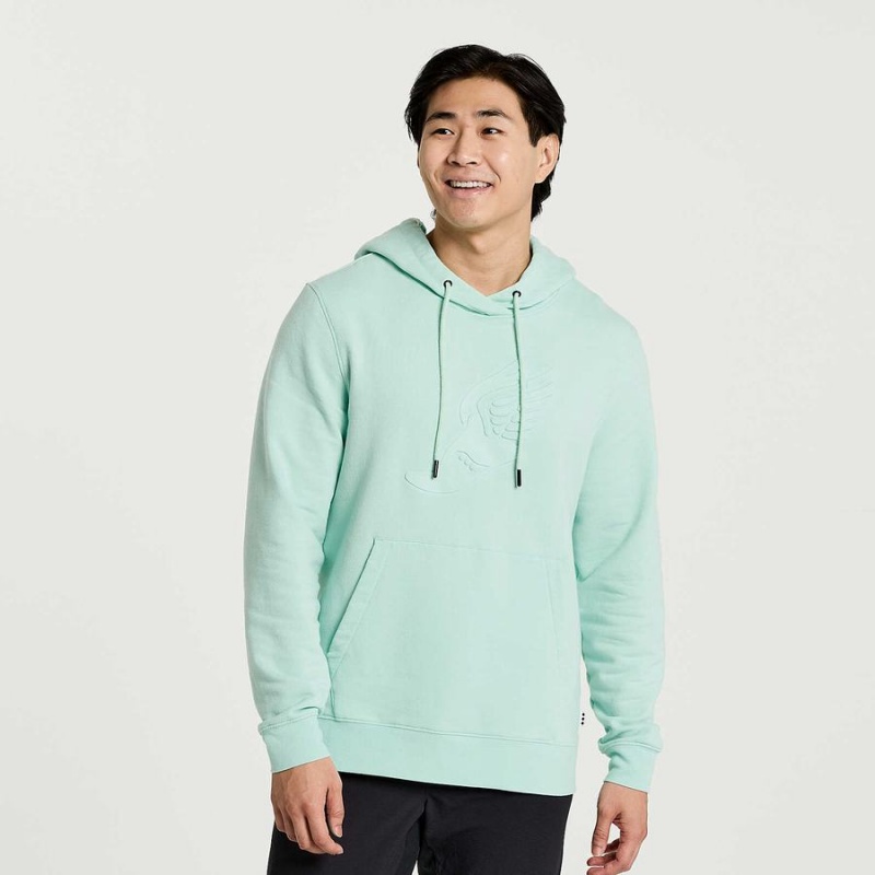 Men\'s Saucony Rested Hoodie Turquoise | Australia S04617-W68