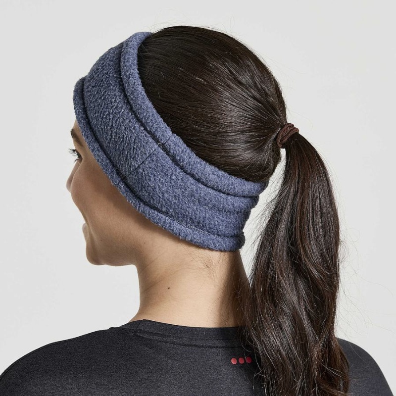 Men's Saucony Rested Sherpa Headband Navy | Australia S89051-H48