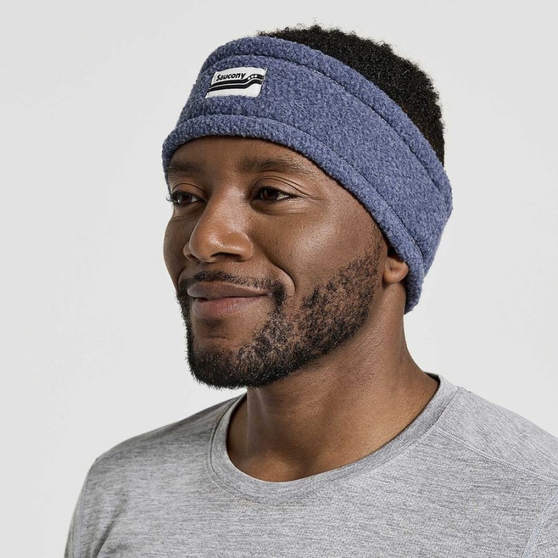 Men\'s Saucony Rested Sherpa Headband Navy | Australia S89051-H48