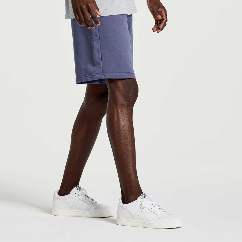 Men's Saucony Rested Sweat Shorts Blue | Australia S73689-V12